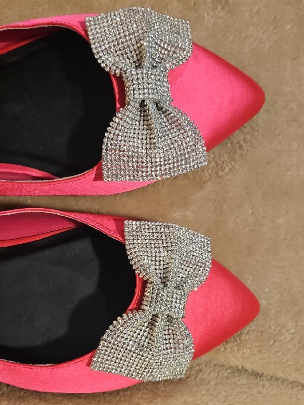 torrid Hot Pink Pointed Slingback Flats with Crystal Bow - Picture 3 of 3